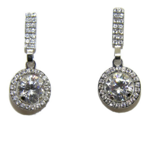 Pendientes circonitas grandes oro - Imagen 3