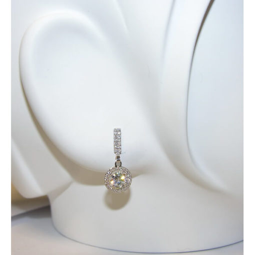 Pendientes circonitas grandes oro - Imagen 2