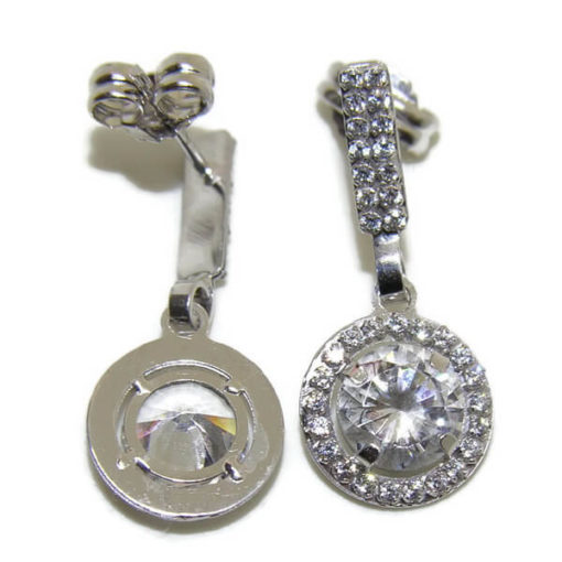 Pendientes circonitas grandes oro - Imagen 5