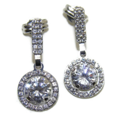 Pendientes circonitas grandes oro