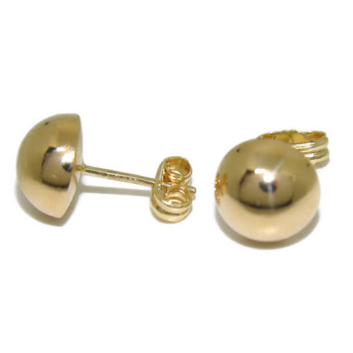Pendientes media bola oro - Imagen 3