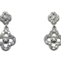 Pendientes novias oro blanco
