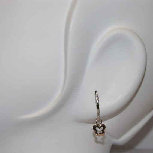 Pendientes bicolor con circonitas - Imagen 2