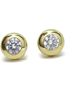 Pendientes chatón oro