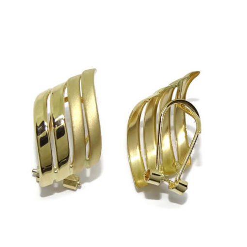 Pendientes oro amarillo mate y brillo - Imagen 6