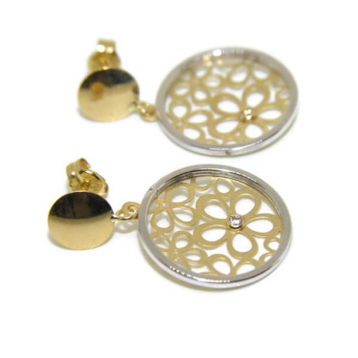 Pendientes mil flores oro - Imagen 3