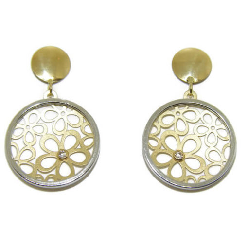 Pendientes mil flores oro