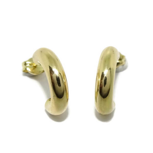 Pendientes medio aro oro - Imagen 3
