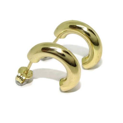Pendientes medio aro oro
