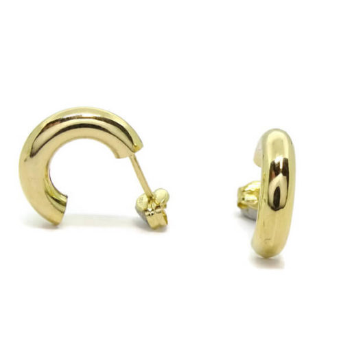 Pendientes medio aro oro - Imagen 4