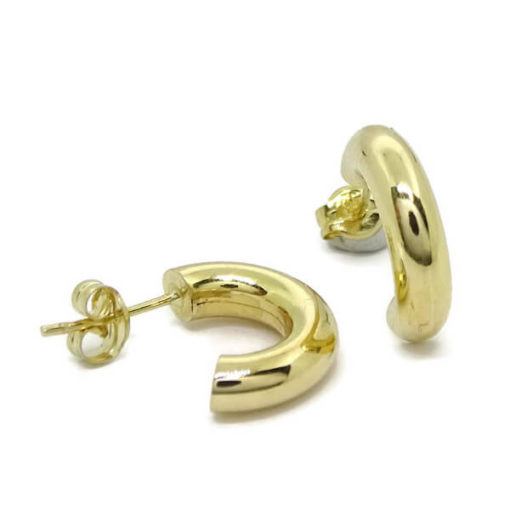 Pendientes medio aro oro - Imagen 6