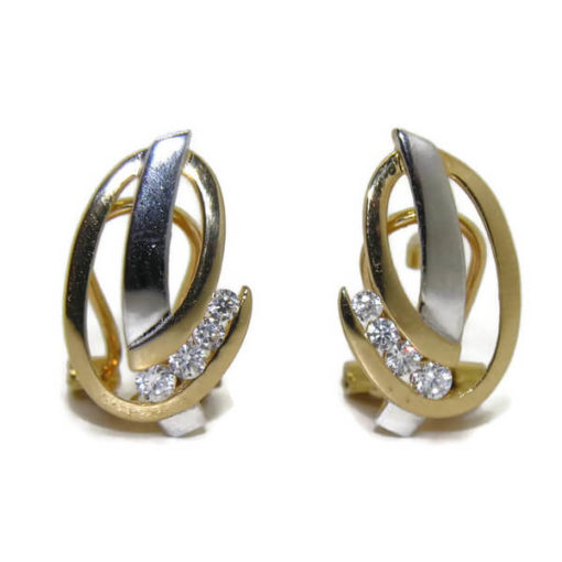 Pendientes mujer bicolor oro - Imagen 5