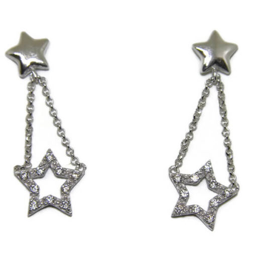 Pendientes circonitas y estrellas