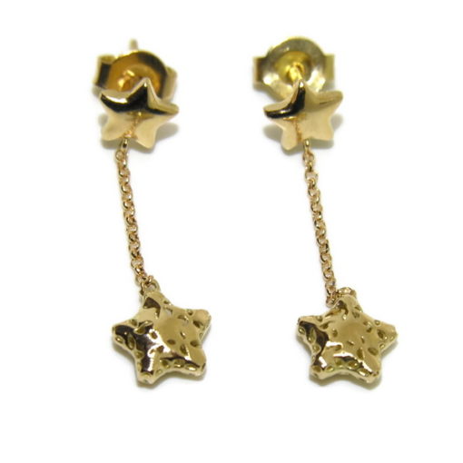 Pendientes doble estrellas