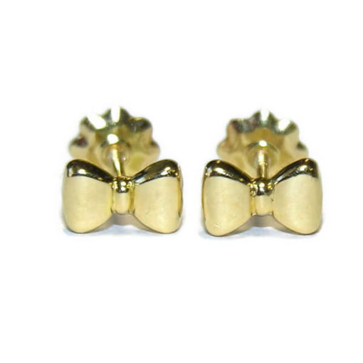 Pendientes lazo oro