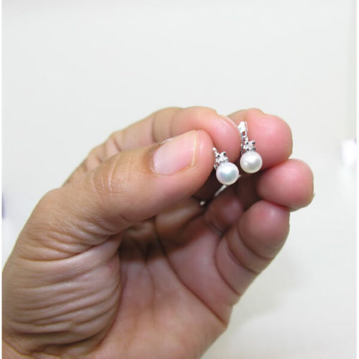 Pendientes tu y yo oro blanco - Imagen 2