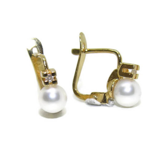 Pendientes tu y yo perla y diamantes - Imagen 3