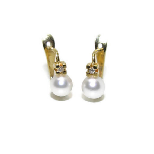 Pendientes tu y yo perla y diamantes
