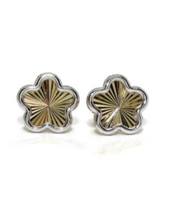 Pendientes flor bicolor