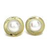 Pendientes perla clásico y oro presión
