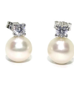 Pendientes tu y yo perla mujer oro