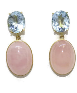 Pendientes cuarzo y oro