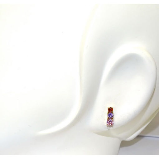 Pendientes multicolor y oro - Imagen 2