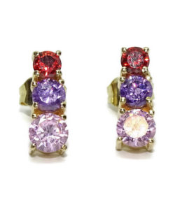 Pendientes multicolor y oro