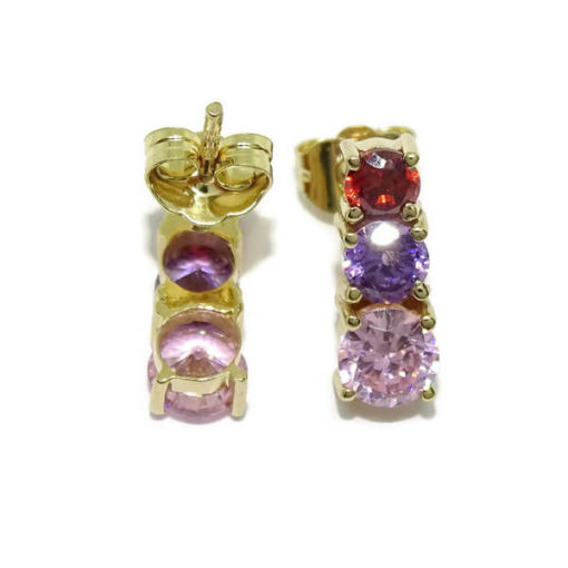 Pendientes multicolor y oro - Imagen 5