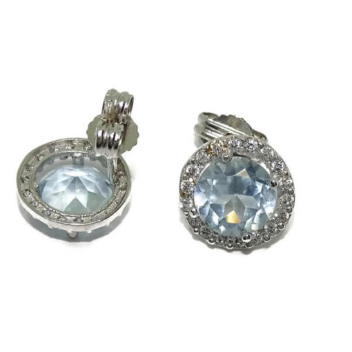Pendientes de oro y color azul o rosa - Imagen 3