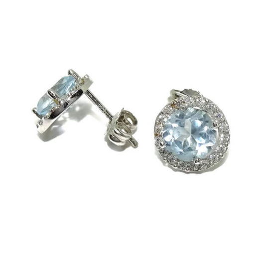 Pendientes de oro y color azul o rosa - Imagen 5