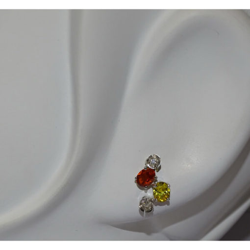 Pendientes de oro y color finos - Imagen 2
