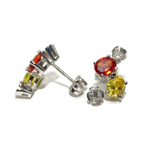 Pendientes de oro y color finos - Imagen 3