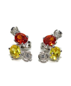Pendientes de oro y color finos
