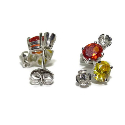 Pendientes de oro y color finos - Imagen 4