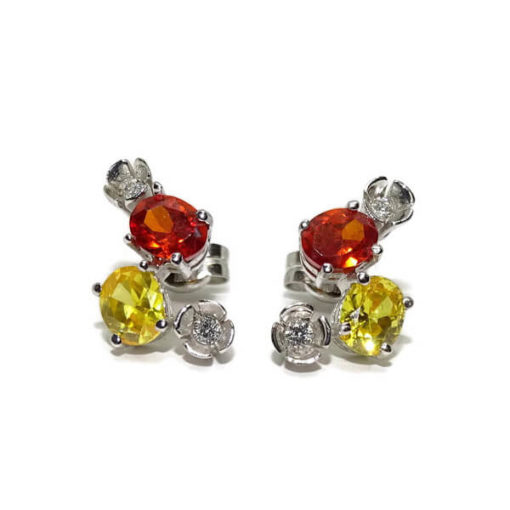 Pendientes de oro y color finos