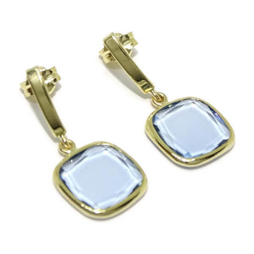 Pendientes largos y cuadrados oro - Imagen 3