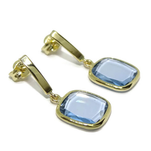 Pendientes largos y cuadrados oro - Imagen 4