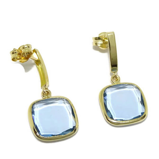 Pendientes largos y cuadrados oro - Imagen 5