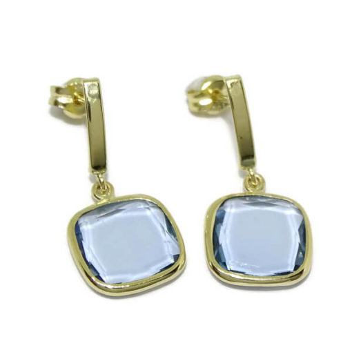 Pendientes largos y cuadrados oro - Imagen 6