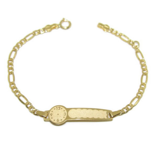 Pulsera bebe placa y reloj