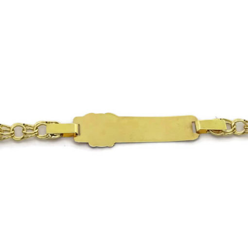 Pulsera bebe bicolor placa y oso - Imagen 3