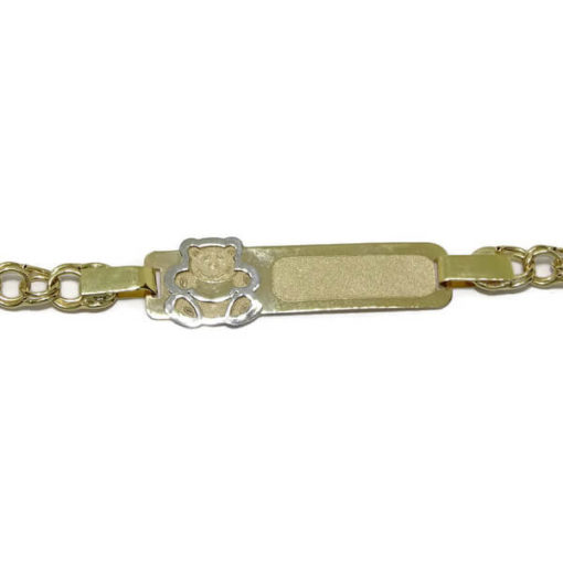Pulsera bebe bicolor placa y oso - Imagen 4