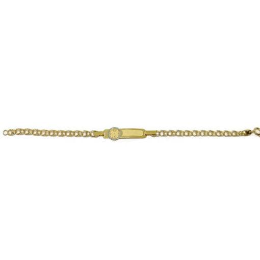 Pulsera bebe bicolor placa y reloj - Imagen 4