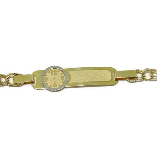 Pulsera bebe bicolor placa y reloj - Imagen 5