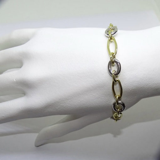 Pulsera óvalos y círculos oro - Imagen 2