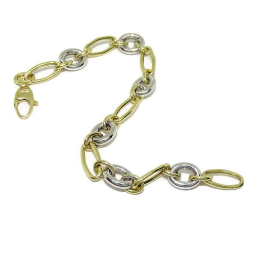 Pulsera óvalos y círculos oro - Imagen 3
