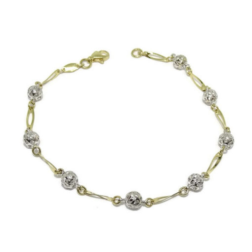 Pulsera bicolor bolas