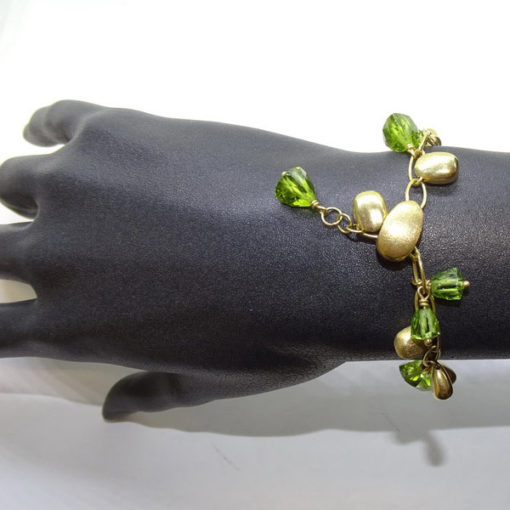 Pulsera piedra fina  y oro - Imagen 2
