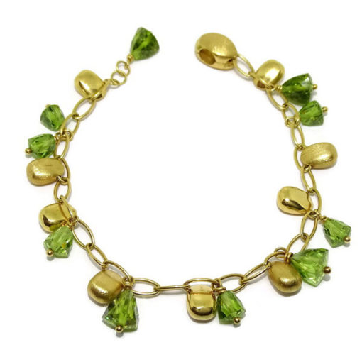Pulsera piedra fina  y oro